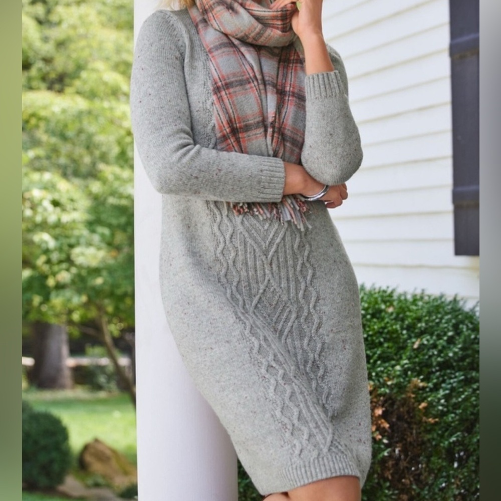 Talbots • Cable Knit Confetti Sweater Dress